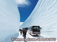 "Snow Walls" at Otani can be seen around mid-April to late May.